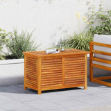 Garden Storage Box with Louver 90x50x56 cm Solid Wood Acacia - Side View
