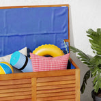 Garden Storage Box with Louver 90x50x56 cm Solid Wood Acacia