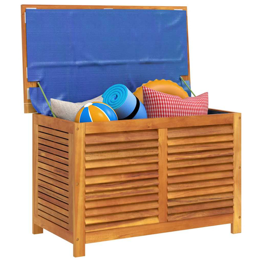 Garden Storage Box with Louver 90x50x56 cm Solid Wood Acacia