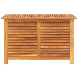 Garden Storage Box with Louver 90x50x56 cm Solid Wood Acacia - Rear View