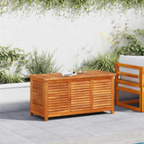 Garden Storage Box with Louver 113x50x56 cm Solid Wood Acacia - Side View
