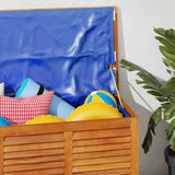 Garden Storage Box with Louver 113x50x56 cm Solid Wood Acacia - Top-Down View