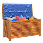 Garden Storage Box with Louver 113x50x56 cm Solid Wood Acacia