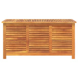 Garden Storage Box with Louver 113x50x56 cm Solid Wood Acacia - Rear View