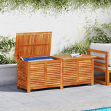 Garden Storage Box with Louver 150x50x56 cm Solid Wood Acacia - Side View