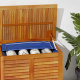 Garden Storage Box with Louver 150x50x56 cm Solid Wood Acacia - Top-Down View