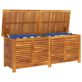 Garden Storage Box with Louver 150x50x56 cm Solid Wood Acacia