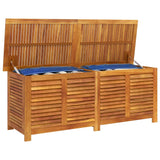Garden Storage Box with Louver 150x50x56 cm Solid Wood Acacia - 45-Degree Angle
