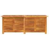 Garden Storage Box with Louver 150x50x56 cm Solid Wood Acacia - Close-Up Angle