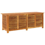 Garden Storage Box with Louver 150x50x56 cm Solid Wood Acacia - Extra Image