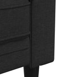Chesterfield Sofa Chair Black Fabric - Close-Up Angle