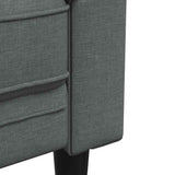 Chesterfield Sofa 3-Seater Dark Grey Fabric - Close-Up Angle