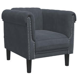Sofa Chair Dark Grey Velvet - Front View