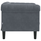 Sofa Chair Dark Grey Velvet - 45-Degree Angle