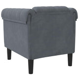 Sofa Chair Dark Grey Velvet - Rear View