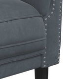 Sofa Chair Dark Grey Velvet - Close-Up Angle
