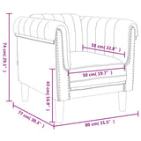 Sofa Chair Dark Grey Velvet