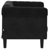 Sofa Chair Black Velvet - 45-Degree Angle