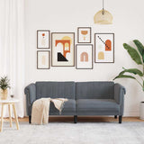 Sofa 2-Seater Dark Grey Velvet