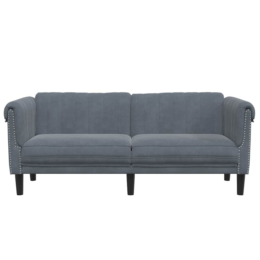 Sofa 2-Seater Dark Grey Velvet