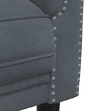 Sofa 2-Seater Dark Grey Velvet - Close-Up Angle