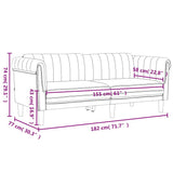 Sofa 2-Seater Dark Grey Velvet