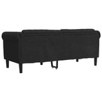Sofa 2-Seater Black Velvet