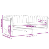 Sofa 2-Seater Black Velvet - Extra Image