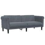 Sofa 3-Seater Dark Grey Velvet
