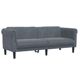 Sofa 3-Seater Dark Grey Velvet - Front View
