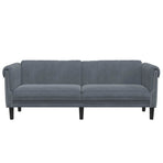 Sofa 3-Seater Dark Grey Velvet