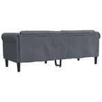 Sofa 3-Seater Dark Grey Velvet