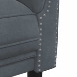Sofa 3-Seater Dark Grey Velvet - Close-Up Angle