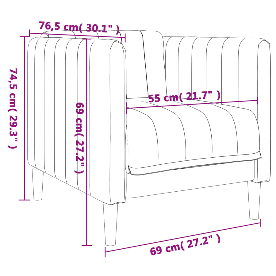 Sofa Chair Black Fabric