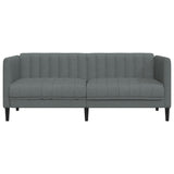 Sofa 2-Seater Dark Grey Fabric - Front View