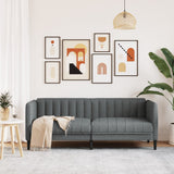 Sofa 2-Seater Dark Grey Fabric - Side View