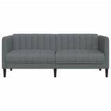 Sofa 2-Seater Dark Grey Fabric - Top-Down View