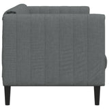 Sofa 2-Seater Dark Grey Fabric - 45-Degree Angle