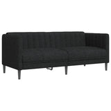 Sofa 2-Seater Black Fabric - Front View