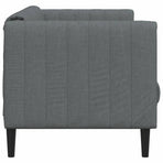 Sofa 3-Seater Dark Grey Fabric