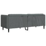 Sofa 3-Seater Dark Grey Fabric - Rear View