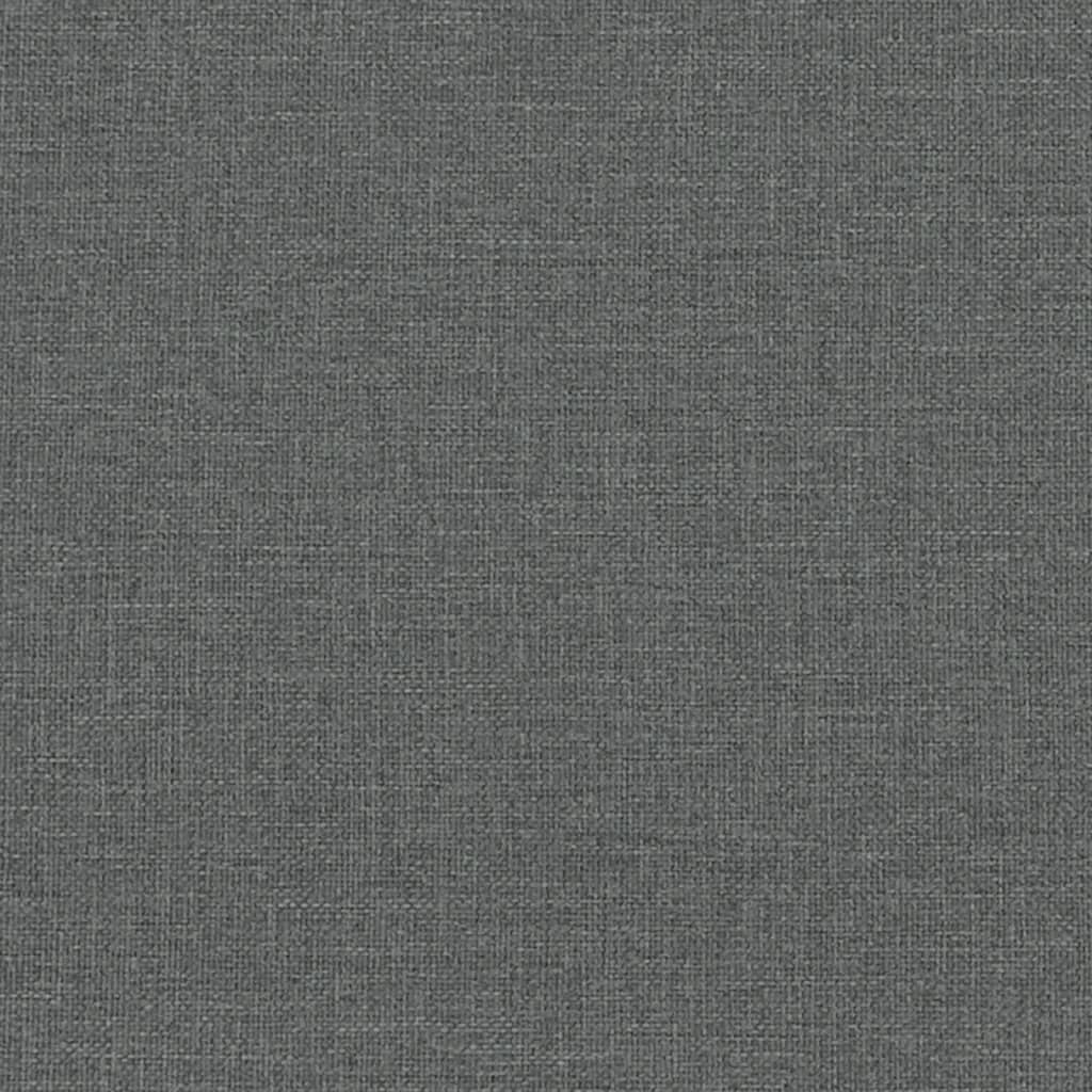 Sofa 3-Seater Dark Grey Fabric