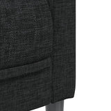 Sofa 3-Seater Black Fabric - Close-Up Angle