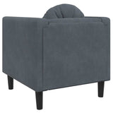 Sofa Chair with Cushion Dark Grey Velvet - Rear View