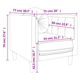 Sofa Chair with Cushion Dark Grey Velvet - Extra Image