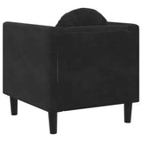 Sofa Chair with Cushion Black Velvet