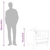 Sofa Chair with Cushion Brown Faux Suede Leather - Extra Image