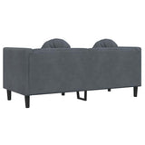 Sofa with Cushions 2-Seater Dark Grey Velvet