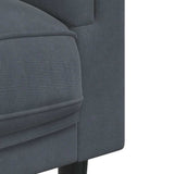 Sofa with Cushions 2-Seater Dark Grey Velvet - Close-Up Angle