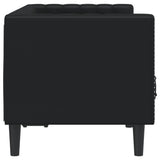 Chesterfield Sofa 2-Seater Black Faux Leather